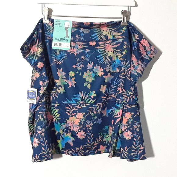 Reel Legends Skort Blue Floral Beach, size 3X, NWT! Orig $32 Pleat Active Swim - Picture 5 of 8